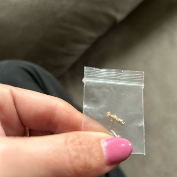 Buddha Jewelry Organics Solid 14k Yellow Gold Valentina Threadless End with CZ - Picture 3 of 6